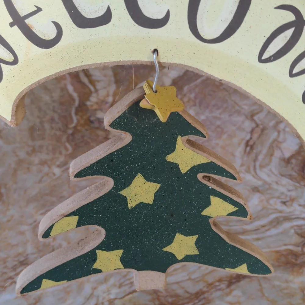 WELCOME Christmas Tree Wall Door Hanging